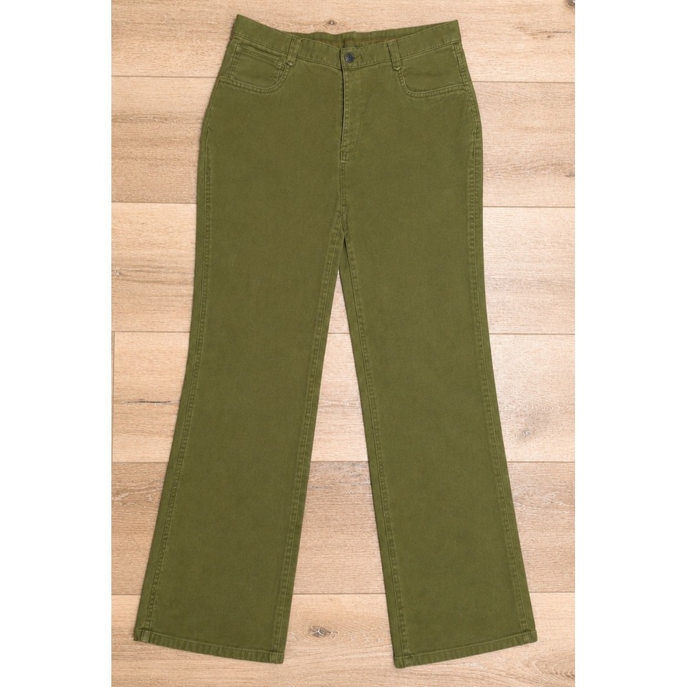 Patagonia Organic Cotton Corduroy Pants‎ Women's Size 10 Army Green Straight Leg